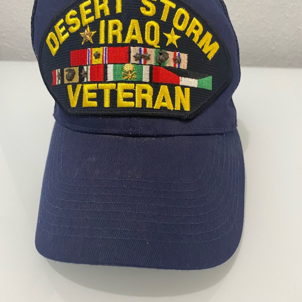 Vintage Desert Storm Iraq Veteran Mesh Baseball Cap